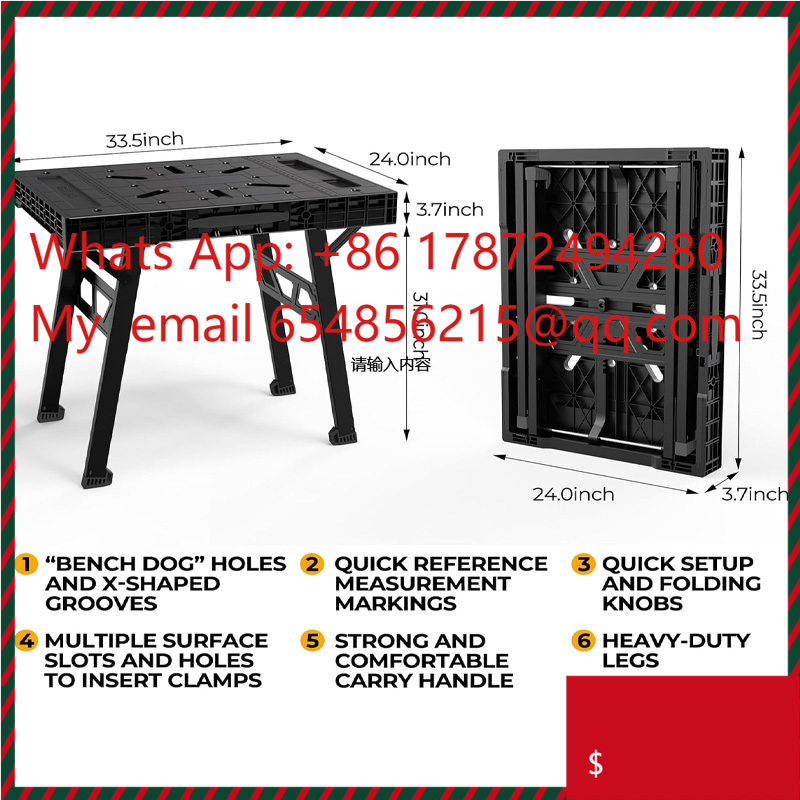 Workbench Portable Fold - Łatwy w montażu, przenośny, składany stół