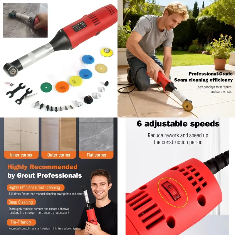 Tools Work - Elektryczna szlifierka kątowa do czyszczenia fug