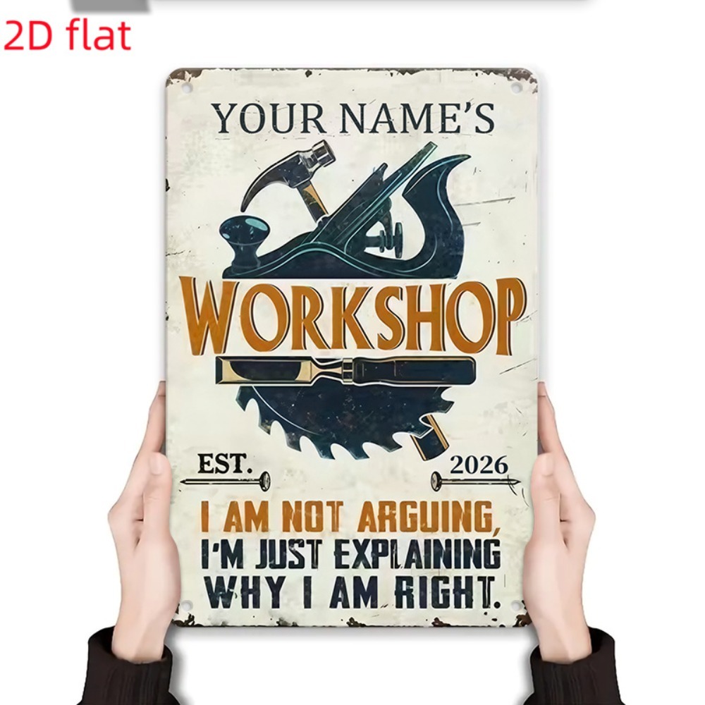 [2D Płaski] 1 szt. Metalowy Zn – Workshop Tools Name recenzja i cena