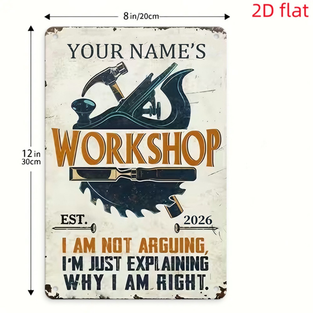 [2D Płaski] 1 szt. Metalowy Zn – Workshop Tools Name recenzja i cena