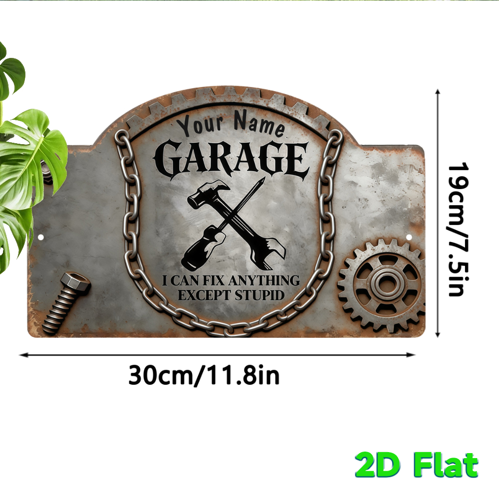 Metalowy szyld garażowy w styl – Workshop Tools Name recenzja i cena