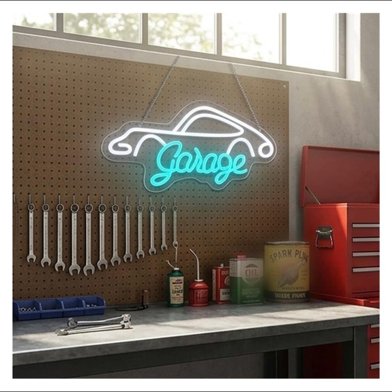Neonowy Znak Garażowy LED z Mo – Workshop Tools Wallpaper recenzja i cena