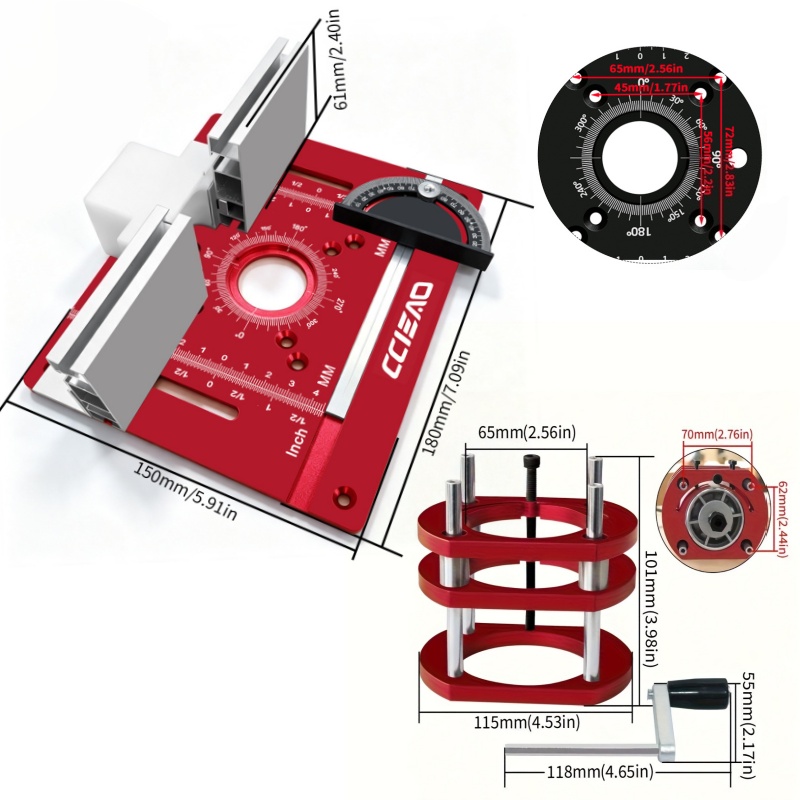 Zestaw aluminiowych płyt monta – Router Table Insert recenzja i cena