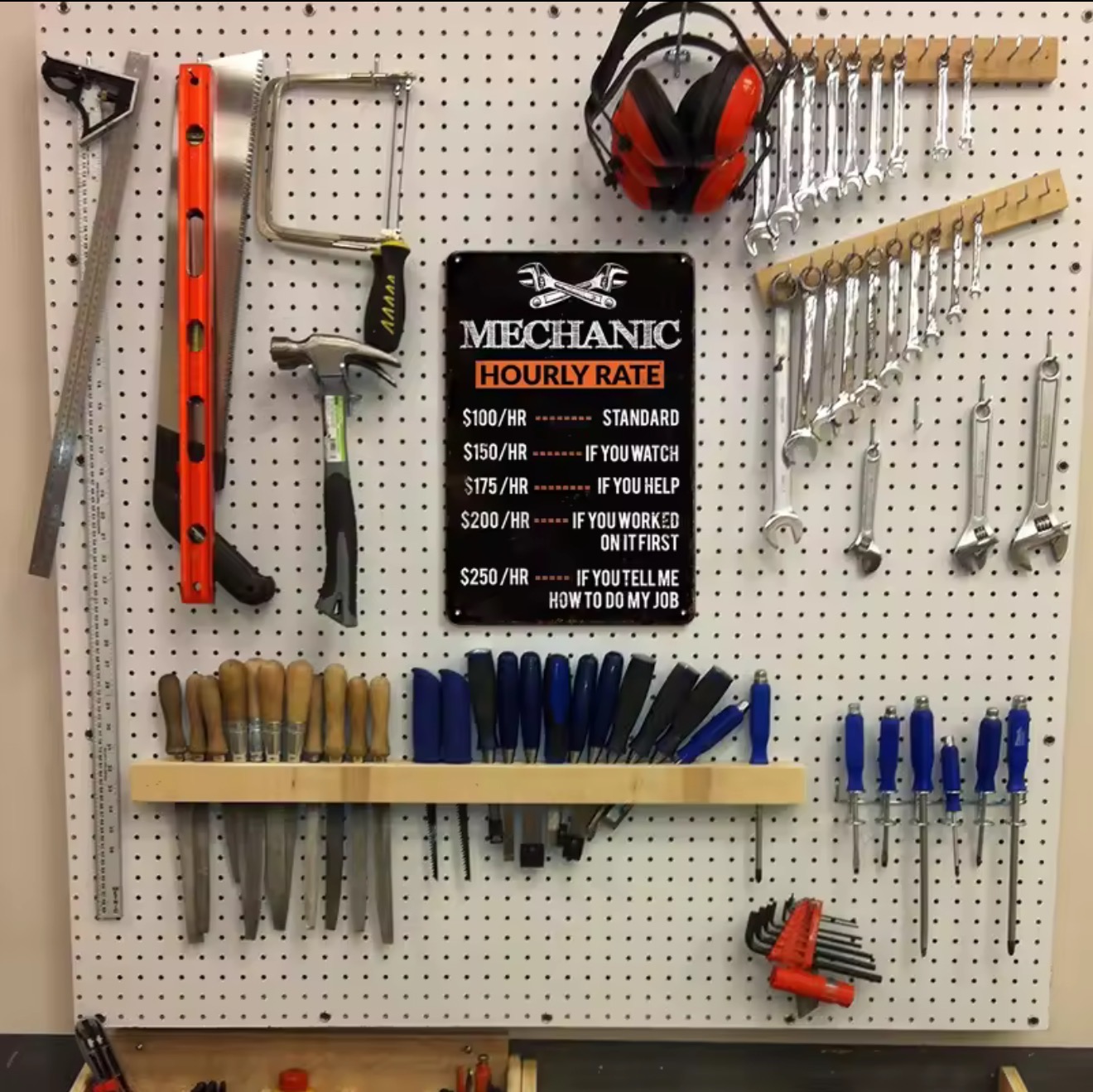 1 szt., Metalowy szyld z godzi – Workshop Tools Hours recenzja i cena