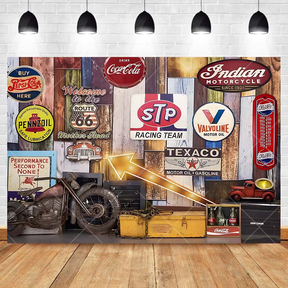 Retro motocykl naprawa samocho – Workshop Tools Background recenzja i cena