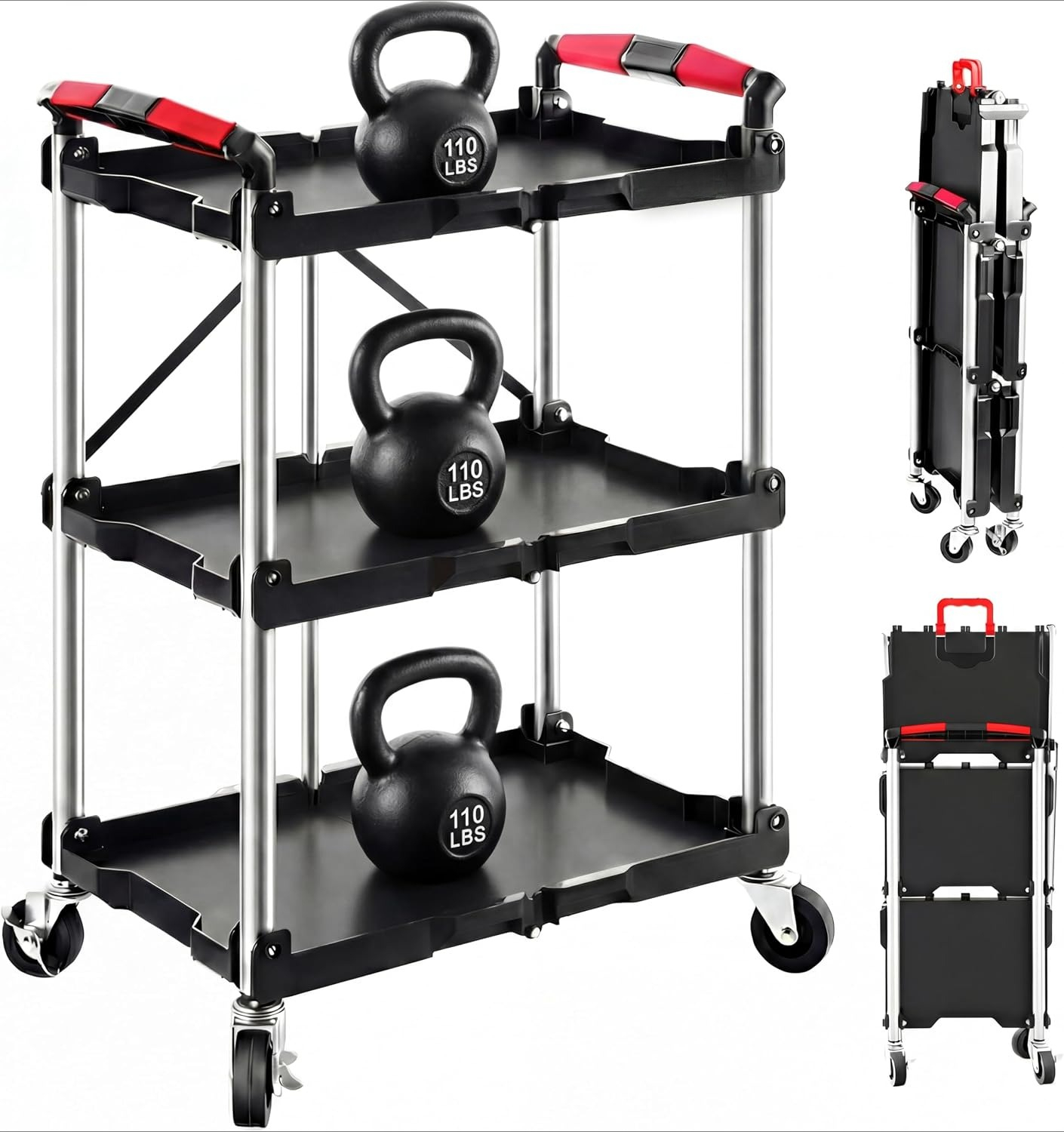 Wózek warsztatowy składany z 3 – Tools Trolley For Workshop recenzja i cena